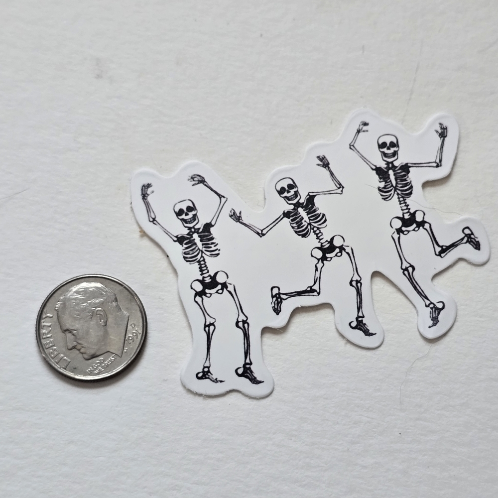 10/$10 Dancing Skeleton Sticker - Picture 2 of 2